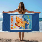 Reel Snack Retro Pin-Up Red Snapper Fishing Boater Strandlaken