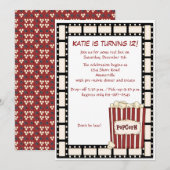 Reel Time Birthday Party Invitation Kaart (Voorkant / Achterkant)