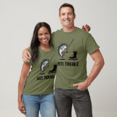 Reel Trouble – Funny Fishing Cartoon Design T-shirt (Unisex)