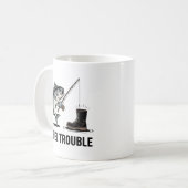 Reel Trouble Mug – Funny Fishing Gift for Anglers Koffiemok (Voorkant links)