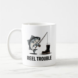 Reel Trouble Mug – Funny Fishing Gift for Anglers  Koffiemok