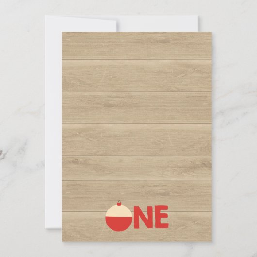 Reel Uitzonderd Vist 1e verjaardag Uitnodiging (Achterkant)