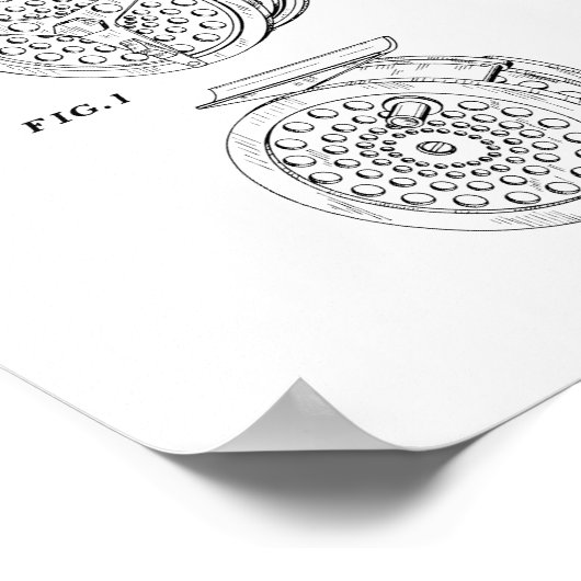 Reel voor gevechtspatroon poster (Hoek)