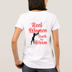 Reel Vrouwen Raak De Worm Gepersonaliseerde NAAM T T-shirt