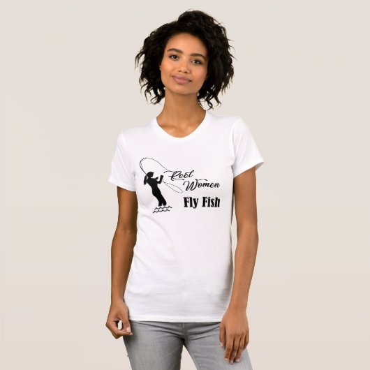 Reel Women Fly Fish T-shirt (Voorkant volledig)