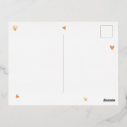 Reële Folie | Baby shower Peek A Boo Boho Hallowee Folie Uitnodiging Briefkaart (Achterkant)