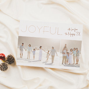 Reële Folie Joyful 2 Foto minimalistisch kerstfe Feestdagenkaart