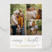 Reële Folie | Kerst van Merry & Bright 3 Folie Feestdagenkaart (Voorkant)