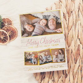 Reële Folie | Vrolijk kerstgerechten 4 Foto Folie Feestdagenkaart