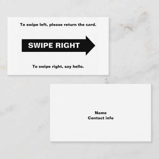 Reële kaart met SWIFT Visitekaartje (Voorkant / Achterkant)