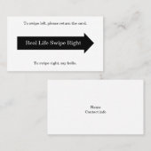 Reële kaart met SWIFT Visitekaartje (Voorkant / Achterkant)