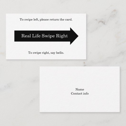 Reële kaart met SWIFT Visitekaartje (Voorkant / Achterkant)