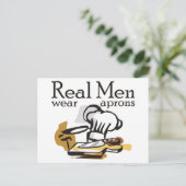 Reële Mannen Draag Schorten Briefkaart (Staand voorkant)