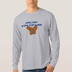 Reële Mannen Draag Teenslippers T-shirt