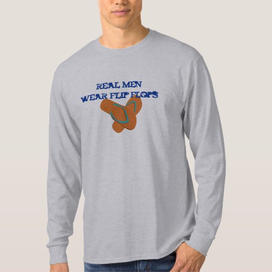 Reële Mannen Draag Teenslippers T-shirt (Voorkant)