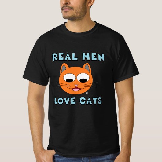 REËLE MANNEN VERLIEZEN VANGSTKAT Lover T-shirt (Voorkant)