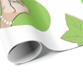 Reële roze en groenboek over de onmiddellijke ver cadeaupapier (Rol Hoek)