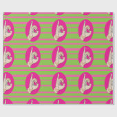 Reële  roze en groenboek over de onmiddellijke ver cadeaupapier (Vlak)