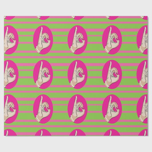 Reële  roze en groenboek over de onmiddellijke ver cadeaupapier (Vlak)