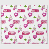 Reële  roze en groenboek over de onmiddellijke ver cadeaupapier (Vlak)