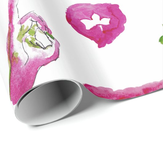 Reële roze en groenboek over de onmiddellijke ver cadeaupapier (Rol Hoek)