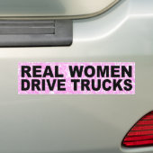 REËLE VROUWEN BESTUURDERS BUMPERSTICKER (Op auto)