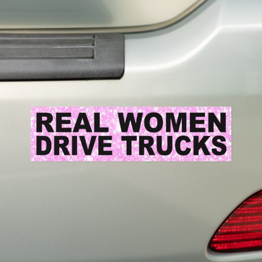 REËLE VROUWEN BESTUURDERS BUMPERSTICKER (Op auto)