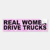 REËLE VROUWEN BESTUURDERS BUMPERSTICKER (Voorkant)