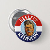 REELECT JFK JACK KENNEDY RONDE BUTTON 5,7 CM (Voorkant /achterkant)