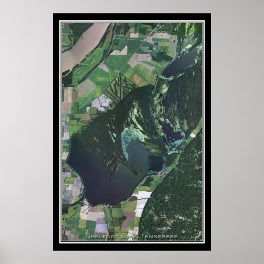 Reelfoot Lake Tennessee Satellite Poster Map (Voorkant)