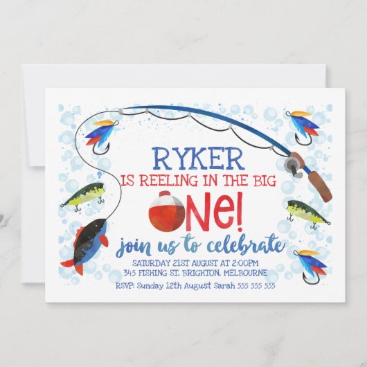 Reeling In De Grote Verjaardag Uitnodiging (Voorkant)