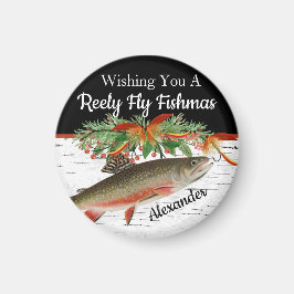 Reely Fly Fishmas Vist Kerstmis Magneet