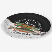 Reely Fly Fishmas Vist Kerstmis Papieren Bordje (Gekanteld)