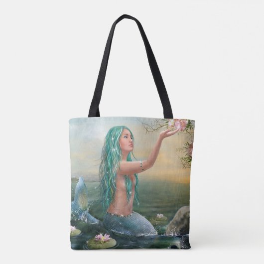 reen hares mermaid tote bag (Achterkant)
