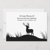 Reer Funeral Memorial Herdenking in het liefhebben Kaart (Voorkant)