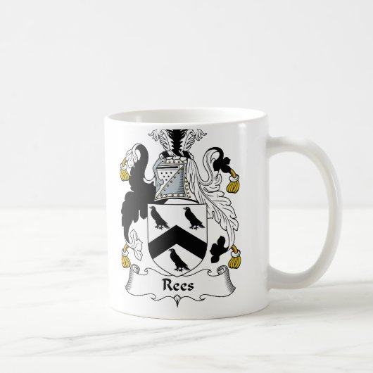 Rees Family Crest Koffiemok (Rechts)