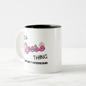 Reese ding dat je niet zou begrijpen tweekleurige koffiemok (Voorkant links)