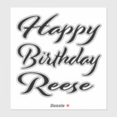 Reese Name Vorname black Sticker Geburtstag (Vel)