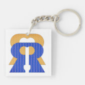 Reese Rideout Blue & Gold Sleutelhanger (Achterkant)