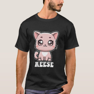 Reese Schattige Cat Kitten Design voor Meisjes Naa T-shirt
