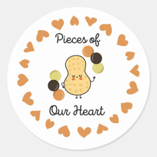 Reese stukjes van onze hart  ronde sticker