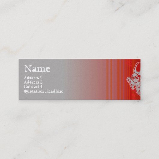 REET FACES red Mini Visitekaartje (Voorkant)