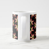 Reetisch naadloze florale vormen grote koffiekop (Achterkant)