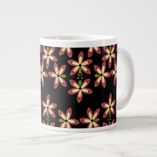 Reetisch naadloze florale vormen grote koffiekop