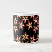 Reetisch naadloze florale vormen grote koffiekop (Voorkant)