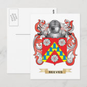 Reeves Coat of Arms (familiekust) Briefkaart (Voorkant / Achterkant)