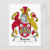 Reeves Family Crest Briefkaart (Voorkant)