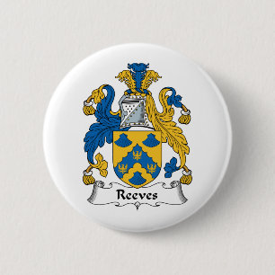 Reeves Family Crest Ronde Button 5,7 Cm