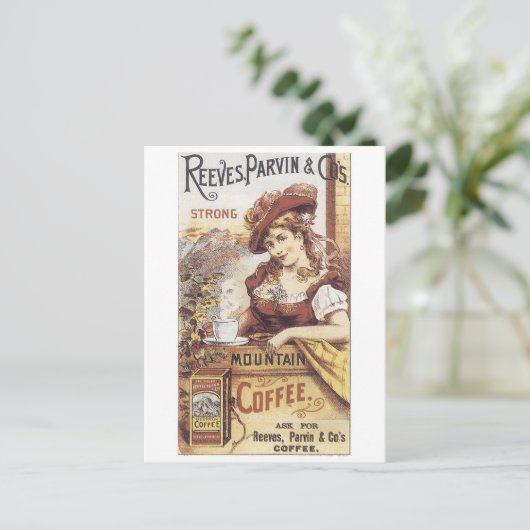 Reeves Parvin & Co. Coffee Briefkaart (Staand voorkant)