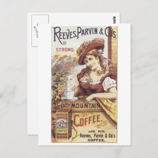 Reeves Parvin & Co. Coffee Briefkaart (Voorkant / Achterkant)
